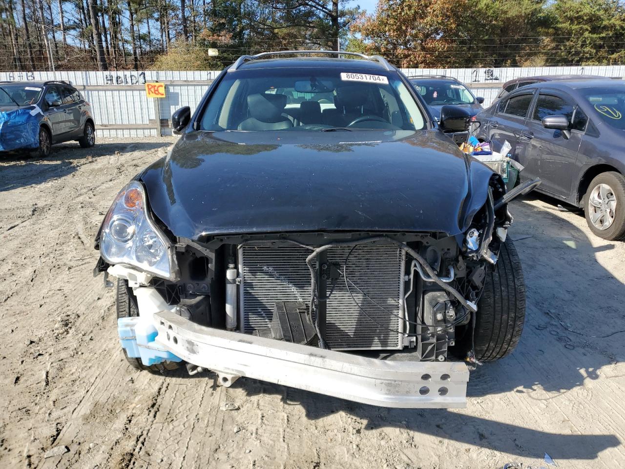 2014 Infiniti QX50 VIN JN1BJ0HR2EM192212 Copart auction photo, front end damage thumbnail 5