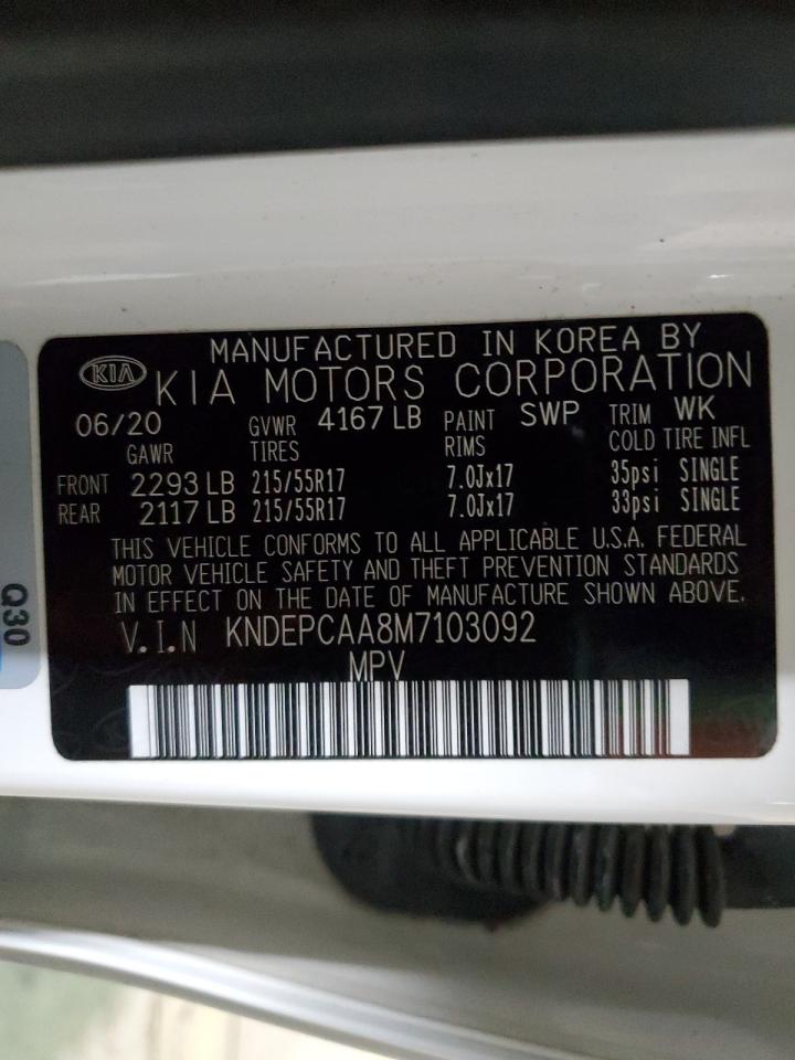 2021 KIA Seltos VIN KNDEPCAA8M7103092 Copart auction photo, front end / vandalism damage thumbnail 13