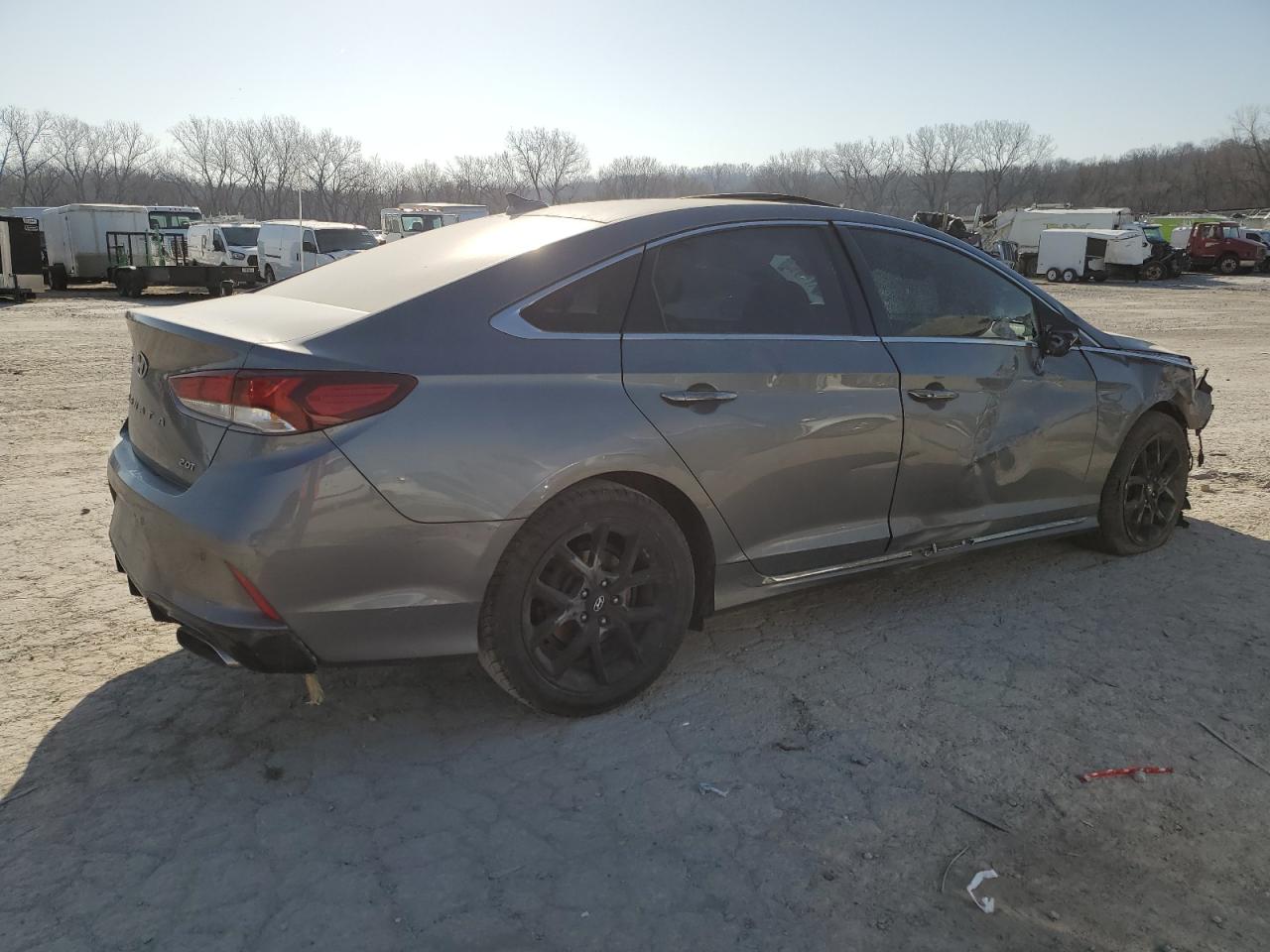2018 Hyundai Sonata VIN 5NPE34ABXJH671619 Copart auction photo, side / front end damage thumbnail 3