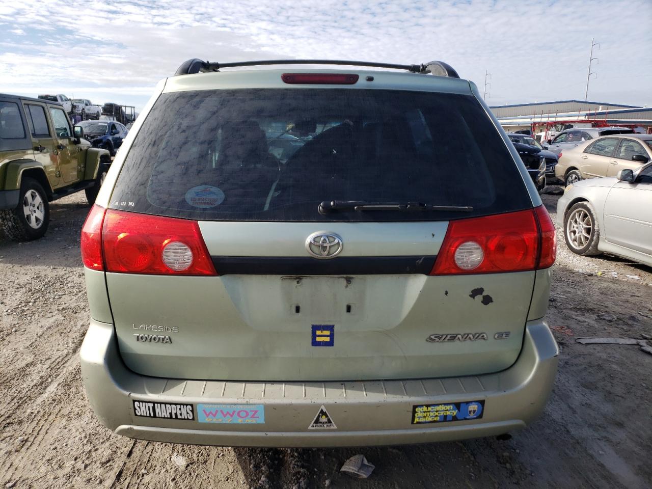 2009 Toyota Sienna VIN 5TDZK23C39S278047 Copart auction photo, front end damage thumbnail 6