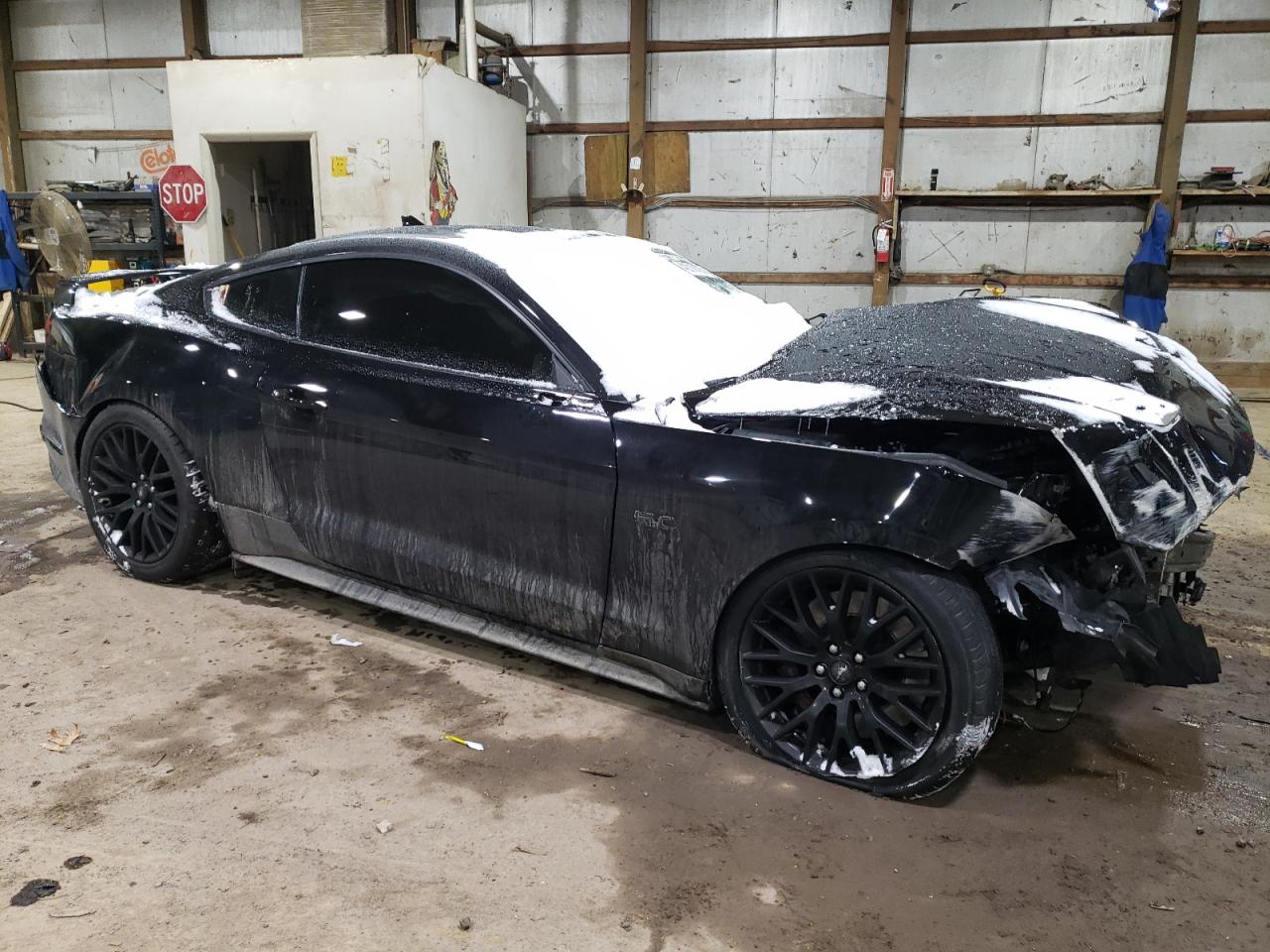 2021 Ford Mustang VIN 1FA6P8CF6M5150536 Copart auction photo, front end / undercarriage damage thumbnail 4