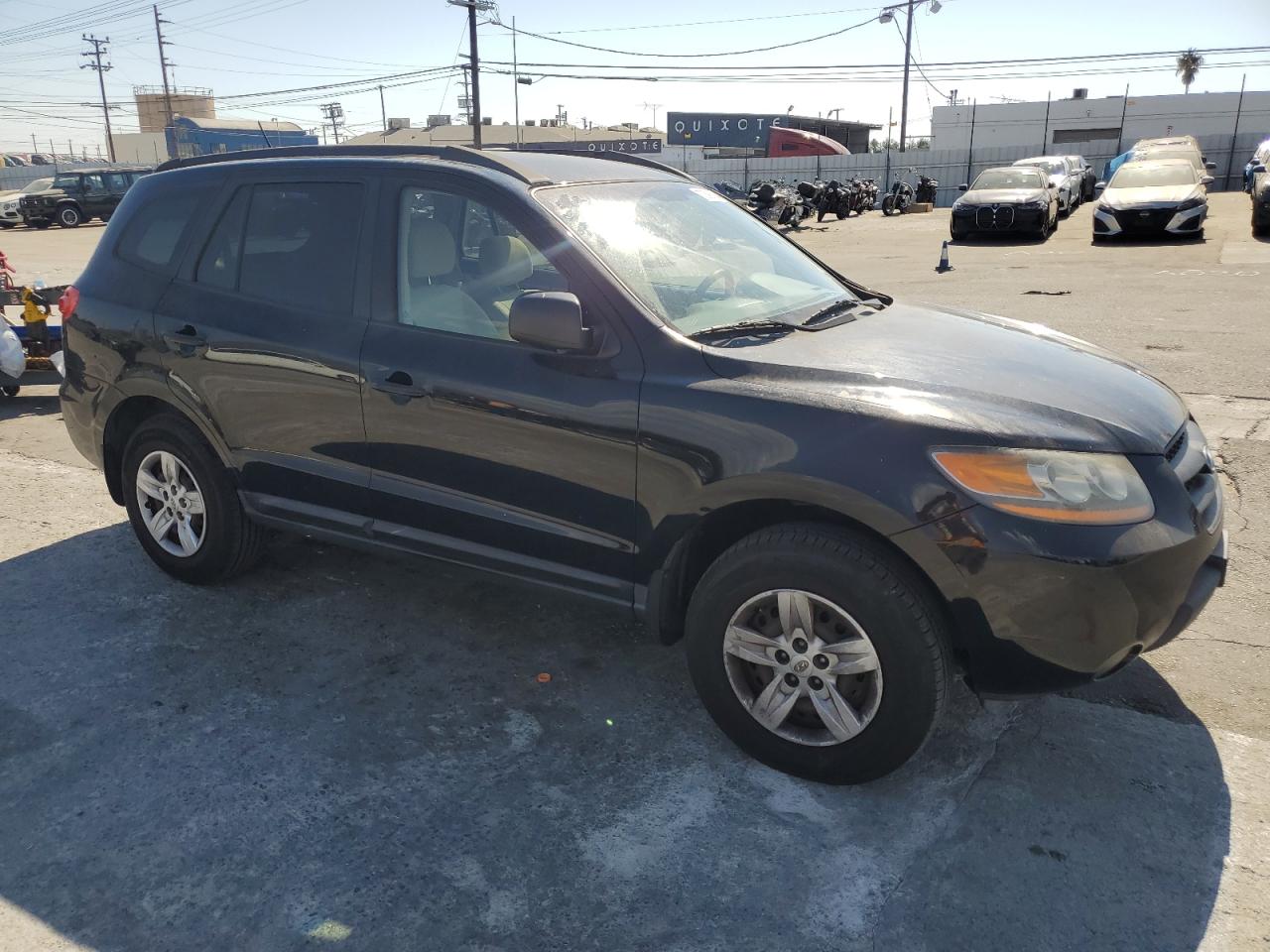2009 Hyundai Santa Fe VIN 5NMSG13D49H318726 Copart auction photo, vandalism damage thumbnail 4