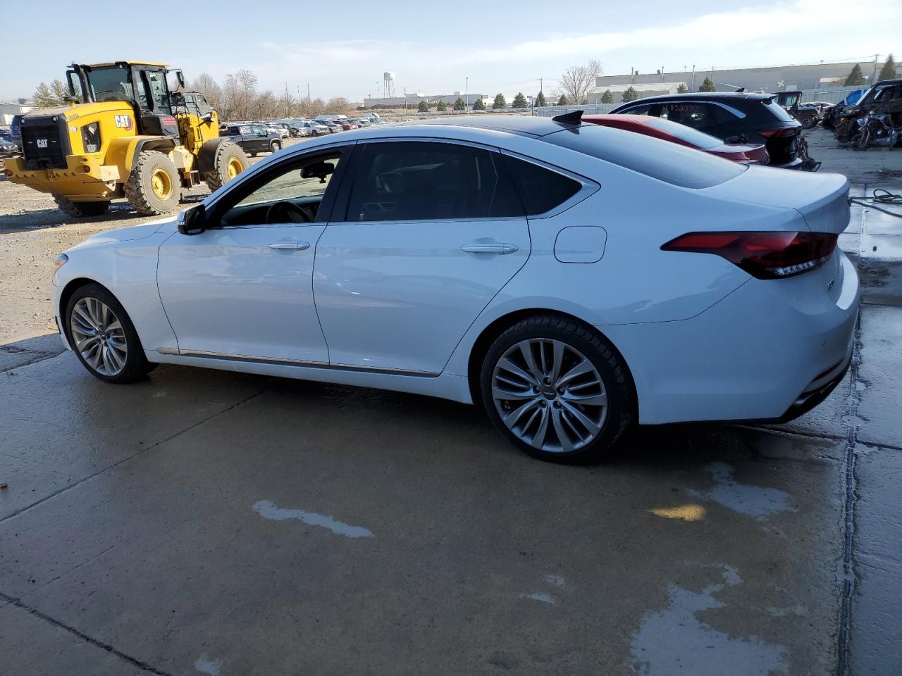 2017 Genesis G80 VIN KMHGN4JF9HU173414 Copart auction photo, front end / minor dent/scratches damage thumbnail 2