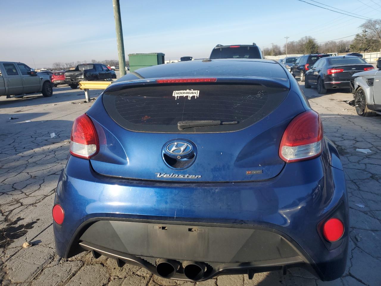 2016 Hyundai Veloster VIN KMHTC6AE2GU298020 Copart auction photo, all over damage thumbnail 6