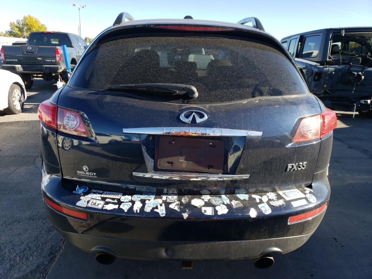 2006 Infiniti FX VIN JNRAS08W56X211508 Copart auction photo, front end / rear end damage thumbnail 6