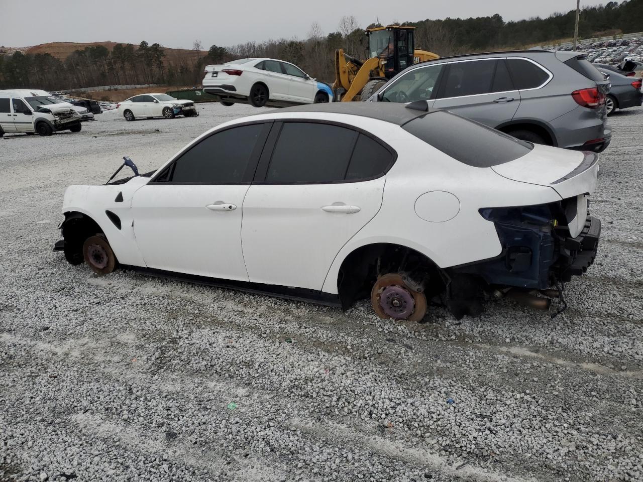 2019 Alfa Romeo Giulia VIN ZARFAMEV7K7611582 Copart auction photo, stripped / all over damage thumbnail 2