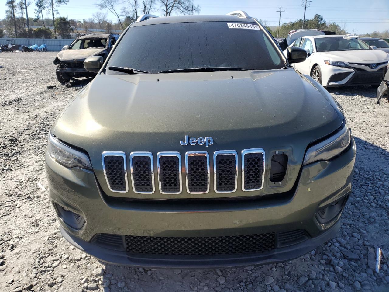 2019 Jeep Cherokee VIN 1C4PJLCB1KD416578 Copart auction photo, front end / side damage thumbnail 5