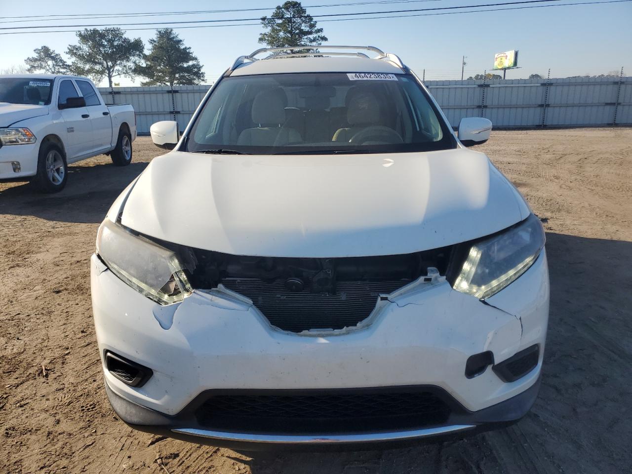 2015 Nissan Rogue VIN KNMAT2MT4FP566156 Copart auction photo, front end damage thumbnail 5