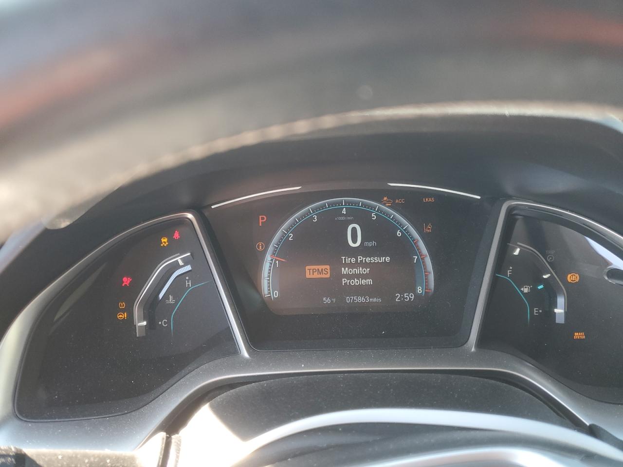 2019 Honda Civic VIN 19XFC1F75KE016118 Copart auction photo, front end / undercarriage damage thumbnail 9