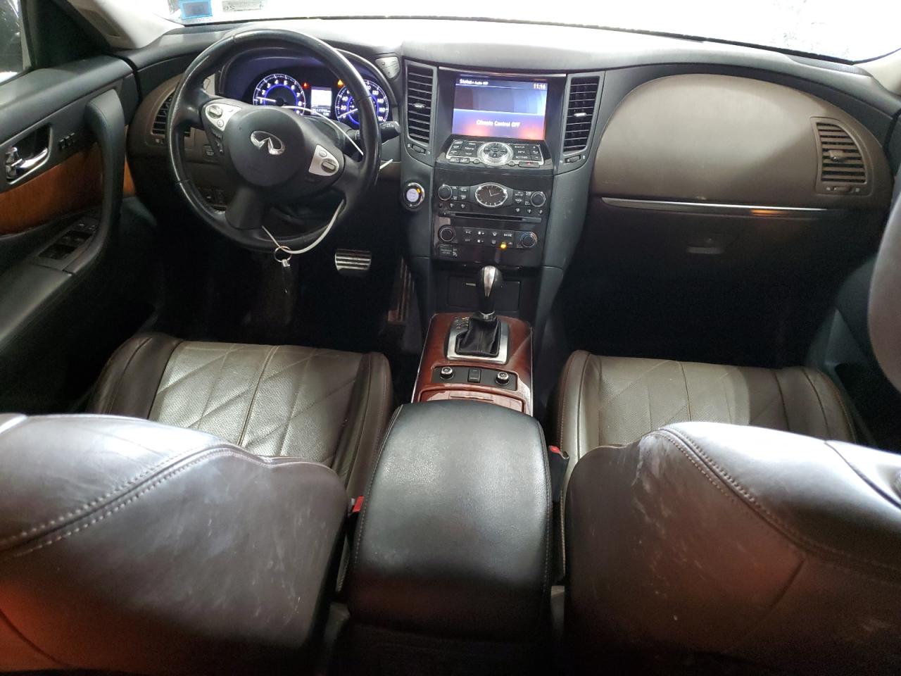 2015 Infiniti QX70 VIN JN8CS1MW6FM482023 Copart auction photo, front end damage thumbnail 8