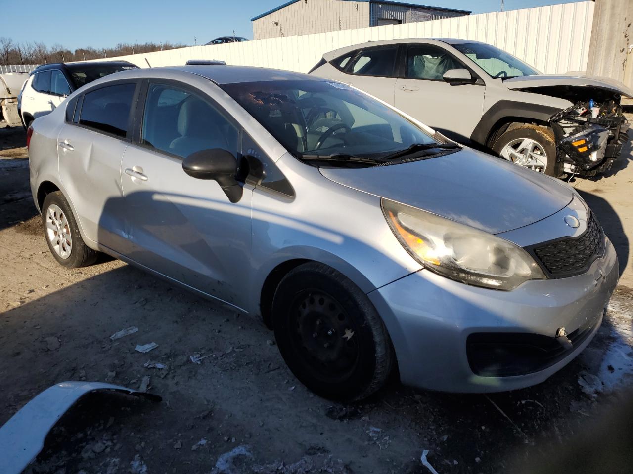 2013 KIA Rio VIN KNADM4A32D6318675 Copart auction photo, front end damage thumbnail 4
