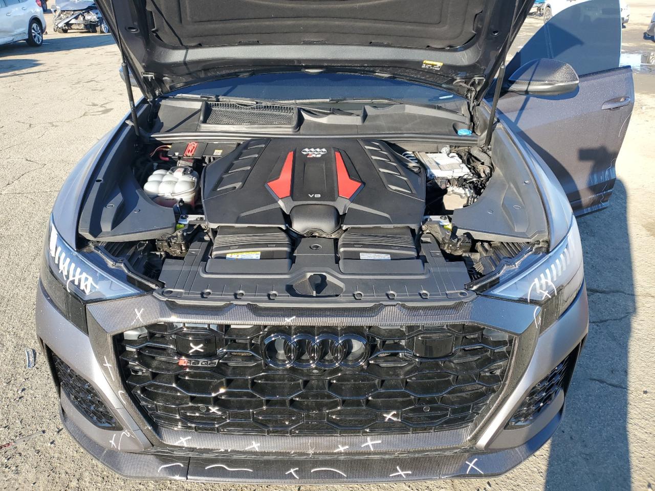 2022 Audi RS Q8 VIN WU1ARBF14ND010975 Copart auction photo, rear end / side damage thumbnail 12