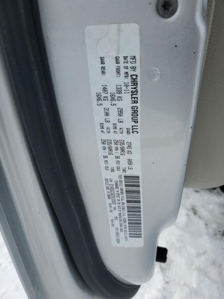 2012 Dodge Caravan VIN 2C4RDGCG6CR123597 Copart auction photo, rear end / minor dent/scratches damage thumbnail 13