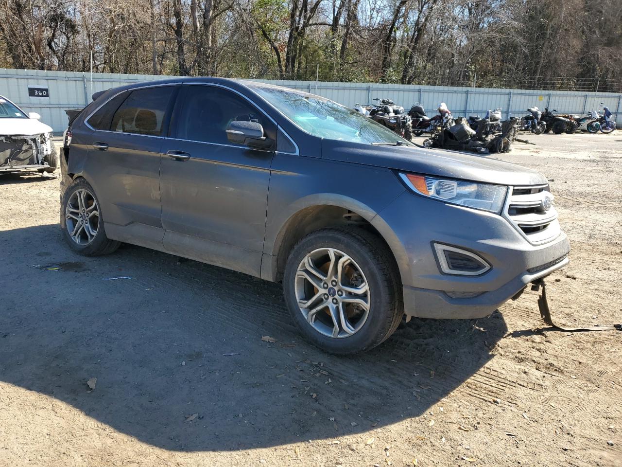 2016 Ford Edge VIN 2FMPK4K9XGBB44414 Copart auction photo, all over damage thumbnail 4