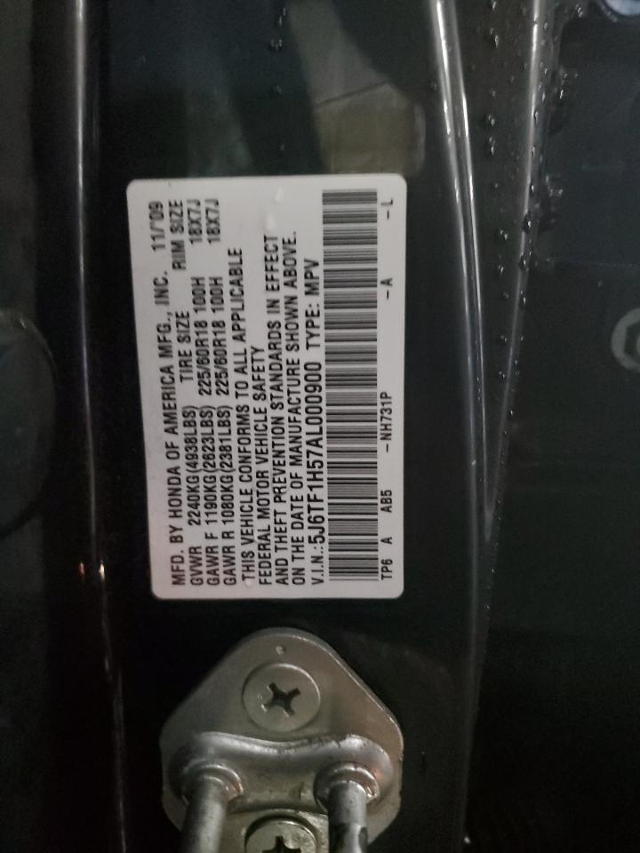 2010 Honda Accord VIN 5J6TF1H57AL000900 Copart auction photo, front end damage thumbnail 14