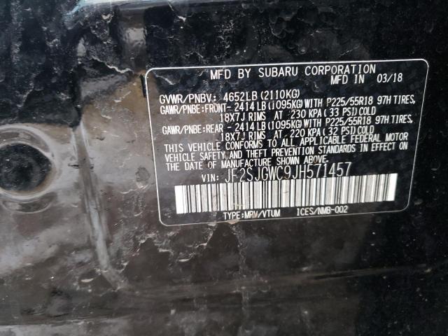 2018 Subaru Forester VIN JF2SJGWC9JH571457 Copart auction photo, front end / undercarriage damage thumbnail 12