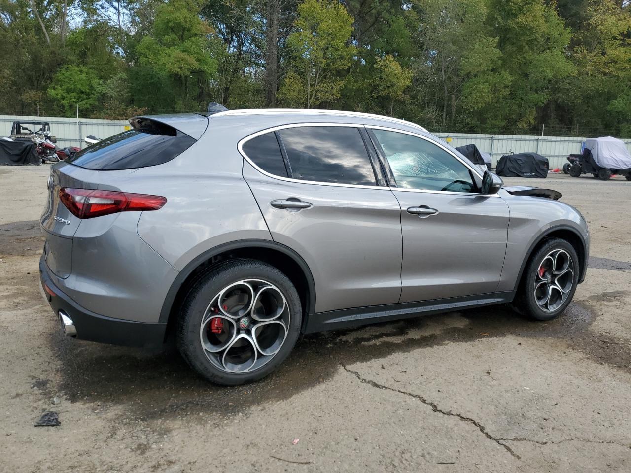 2019 Alfa Romeo Stelvio VIN ZASPAKBNXK7C50203 Copart auction photo, front end / top/roof damage thumbnail 3