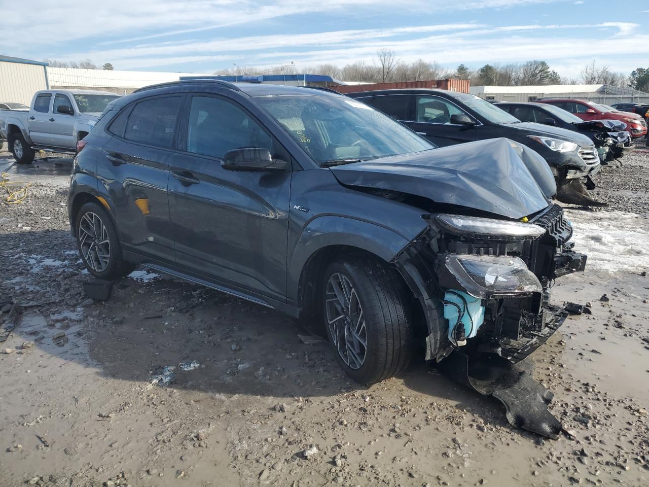 2022 Hyundai Kona VIN KM8K33A38NU817755 Copart auction photo, front end damage thumbnail 4