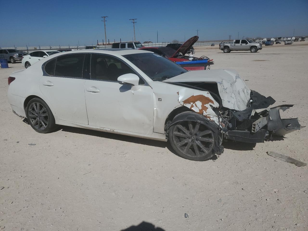 2013 Lexus GS VIN JTHBE1BL6D5023166 Copart auction photo, front end / side damage thumbnail 4
