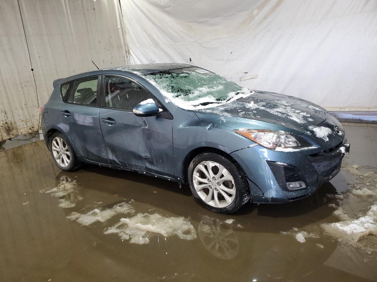 2010 Mazda 3 VIN JM1BL1H66A1195516 Copart auction photo, front end / side damage thumbnail 4