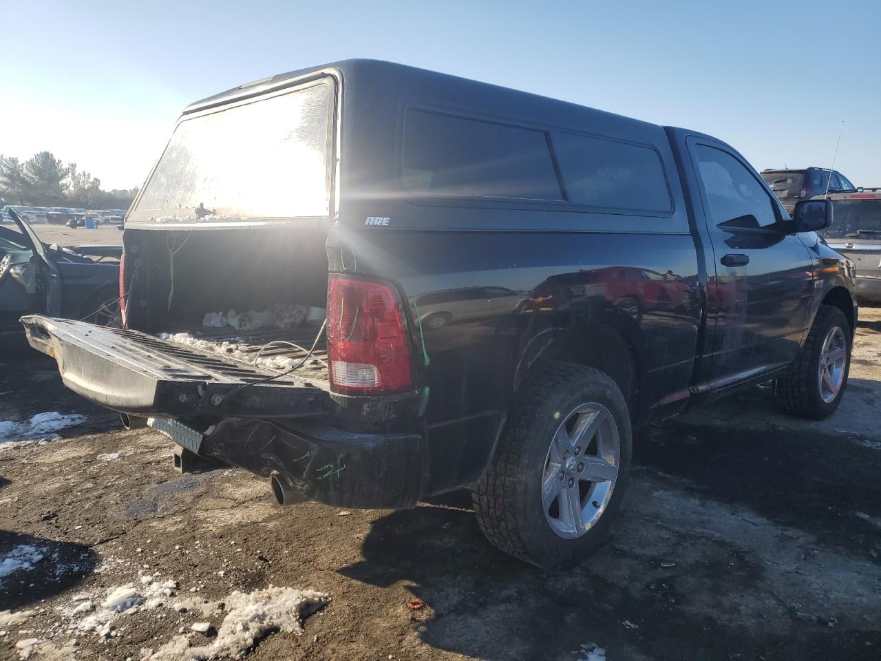 2013 RAM 1500 VIN 3C6JR7AT3DG546988 Copart auction photo, rear end damage thumbnail 3