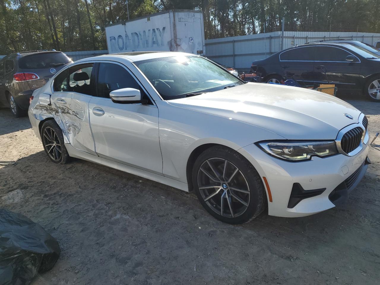 2020 BMW 3er VIN 3MW5R1J03L8B12668 Copart auction photo, side damage thumbnail 4