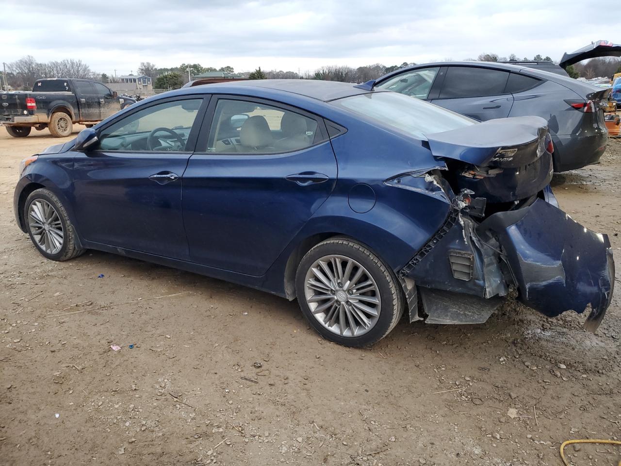 2013 Hyundai Elantra VIN KMHDH4AE4DU678546 Copart auction photo, rear end damage thumbnail 2