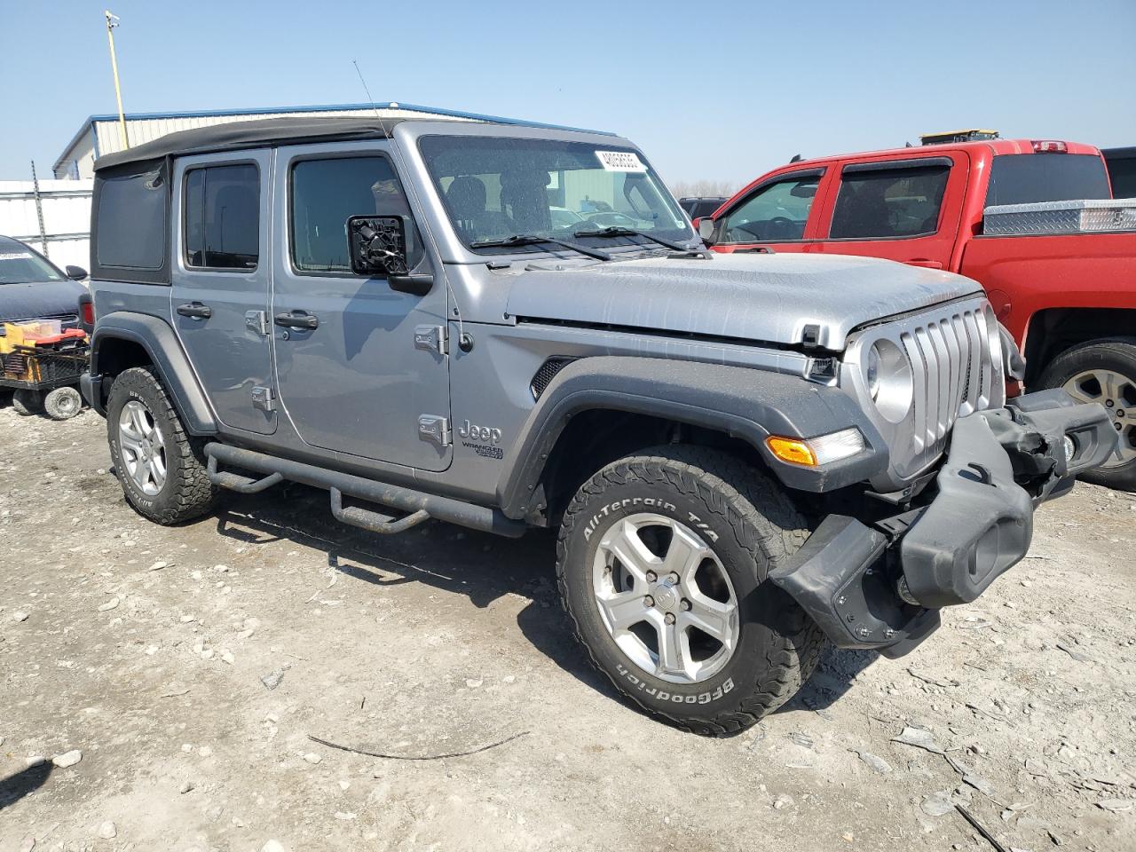 2019 Jeep Wrangler VIN 1C4HJXDG0KW609203 Copart auction photo, front end damage thumbnail 4