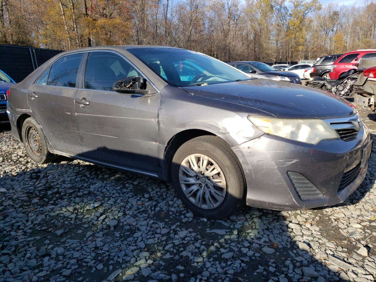 2012 Toyota Camry VIN 4T1BF1FK9CU046456 Copart auction photo, front end / side damage thumbnail 4