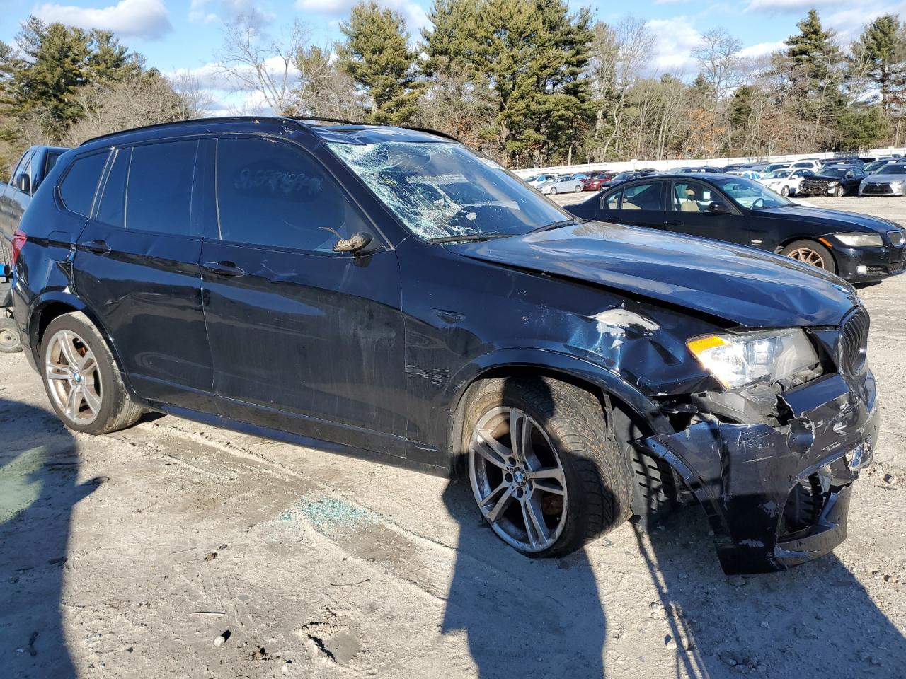 2013 BMW X3 VIN 5UXWX7C5XDL983228 Copart auction photo, all over damage thumbnail 4