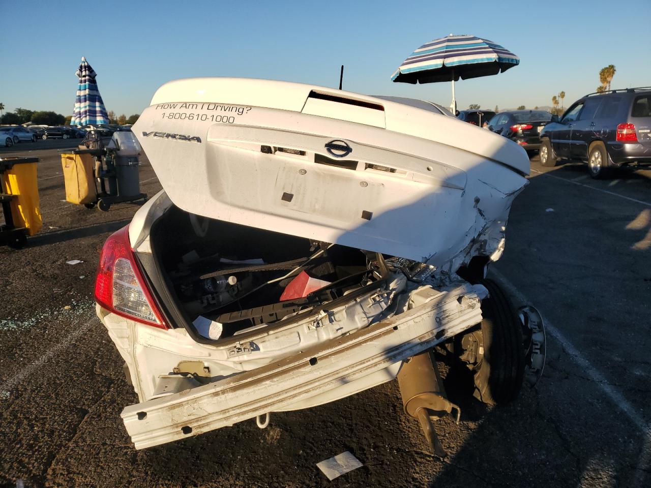 2019 Nissan Versa VIN 3N1CN7AP1KL804237 Copart auction photo, all over damage thumbnail 6
