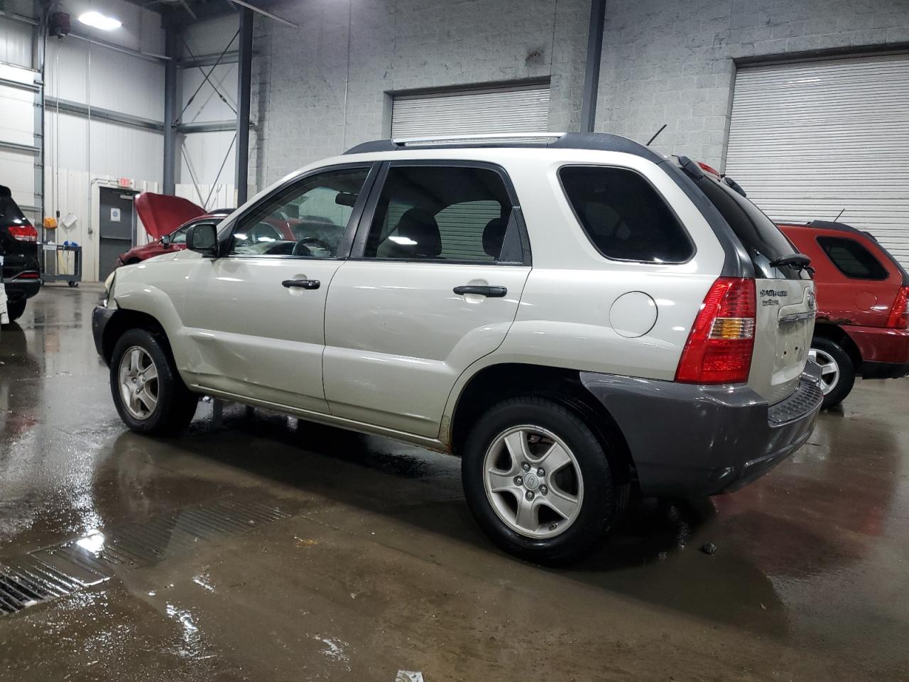 2008 KIA Sportage VIN KNDJF724687458852 Copart auction photo, front end / side damage thumbnail 2