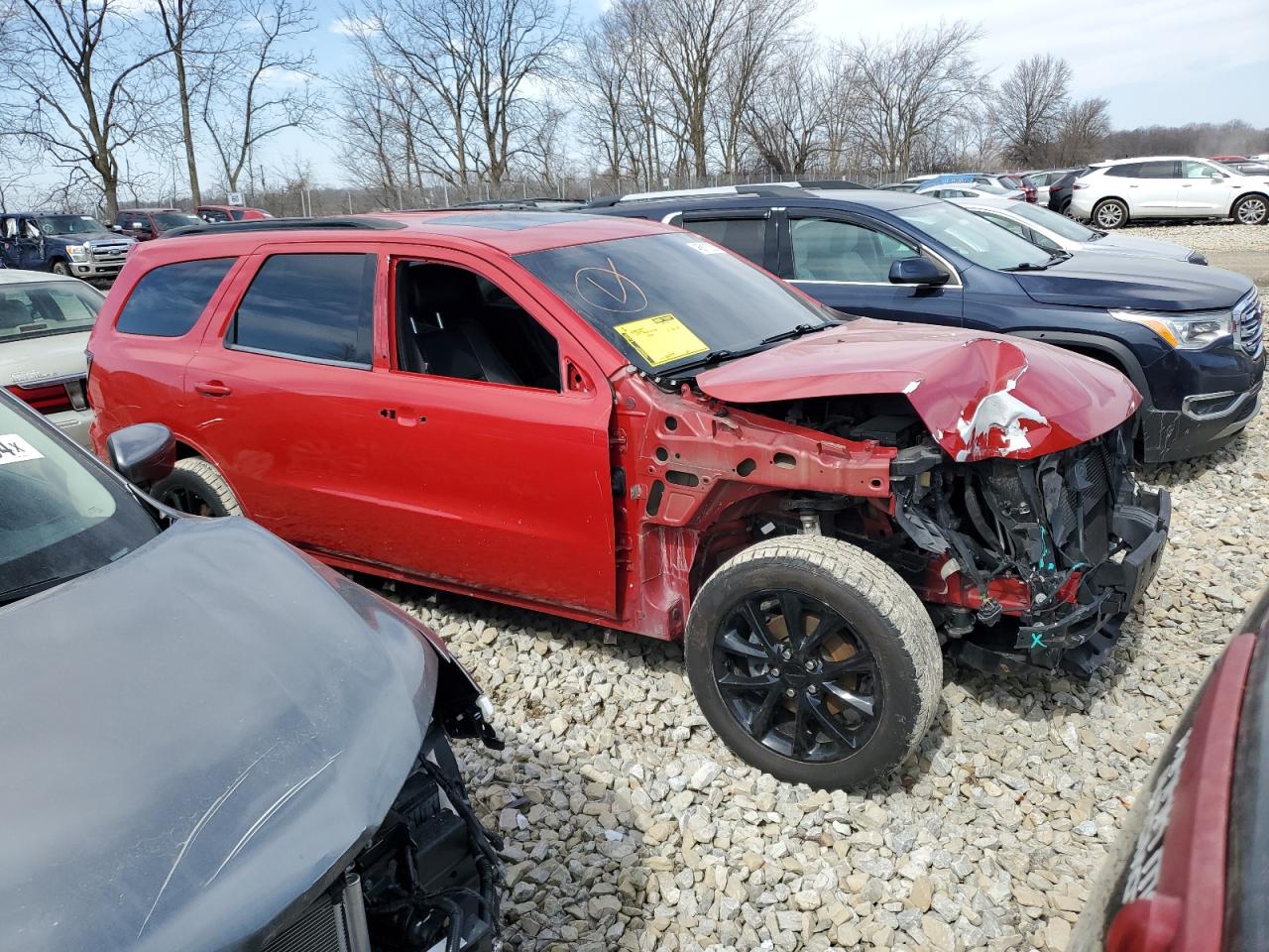 2017 Dodge Durango VIN 1C4RDJDG0HC833929 Copart auction photo, front end / side damage thumbnail 4