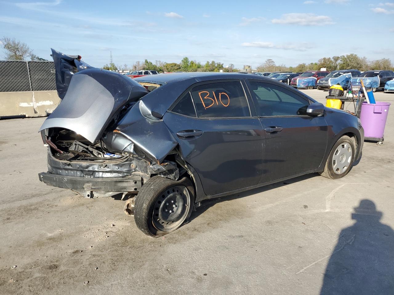 2016 Toyota Corolla VIN 2T1BURHE9GC619844 Copart auction photo, rear end / front end damage thumbnail 3