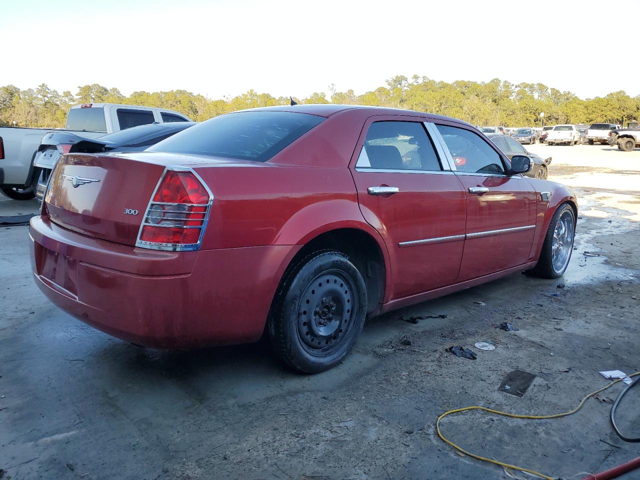 2008 Chrysler 300 VIN 2C3KA43R78H108098 Copart auction photo, side / front end damage thumbnail 3