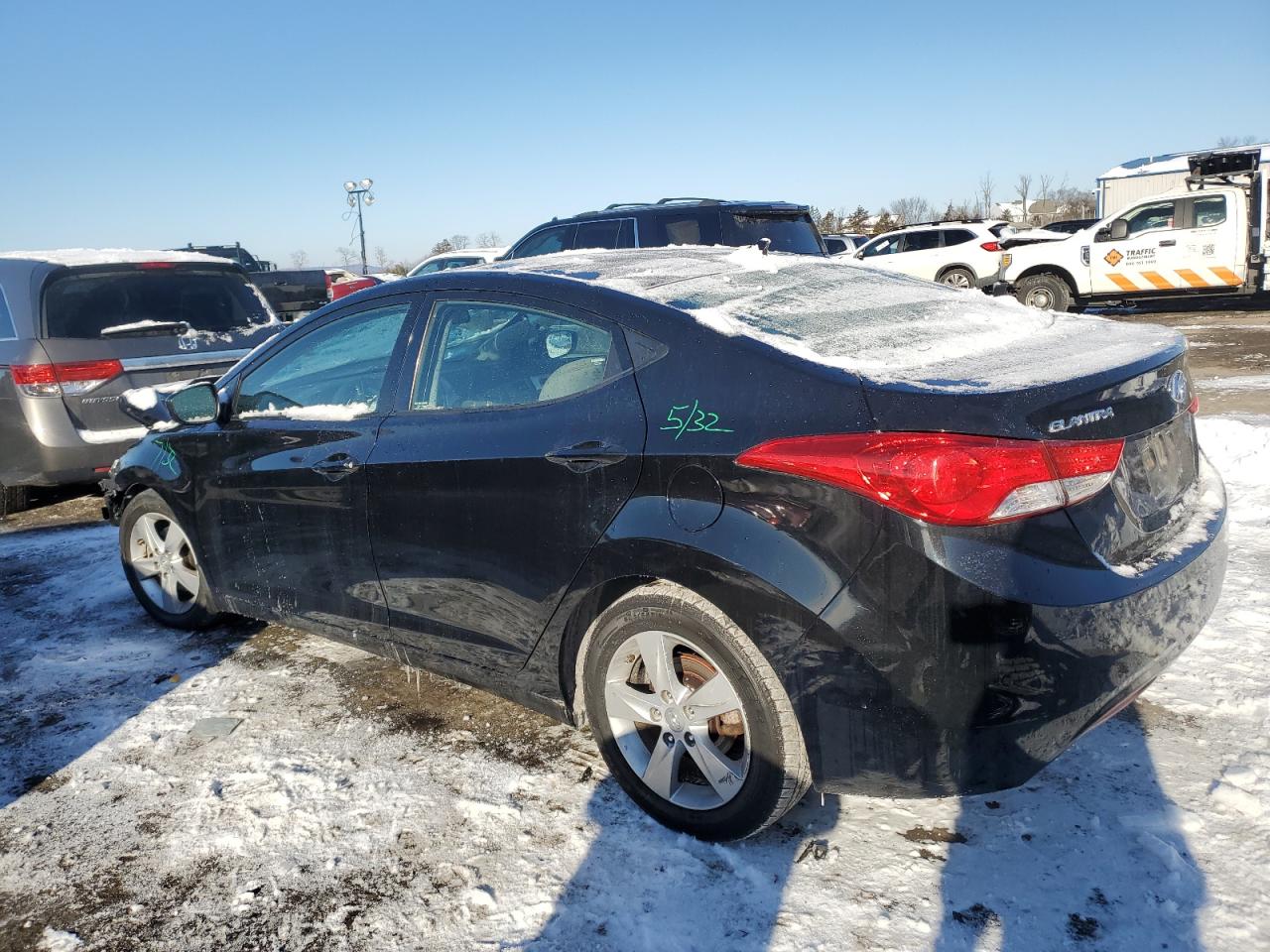 2013 Hyundai Elantra VIN 5NPDH4AE1DH299373 Copart auction photo, front end damage thumbnail 2