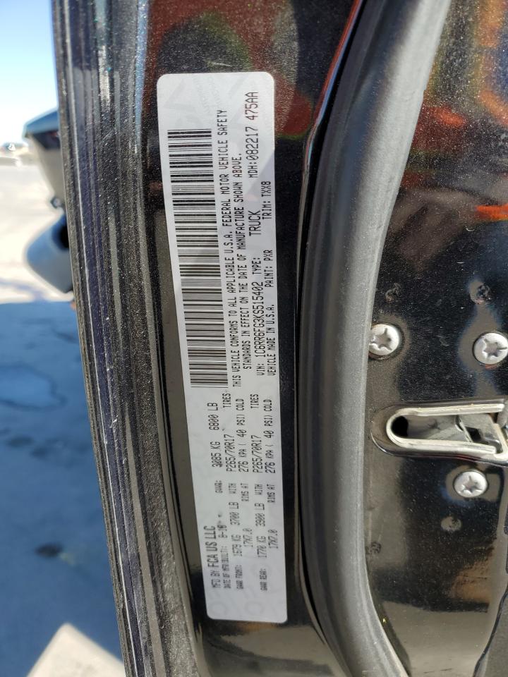 2019 RAM 1500 VIN 1C6RR6FG3KS515402 Copart auction photo, front end damage thumbnail 13