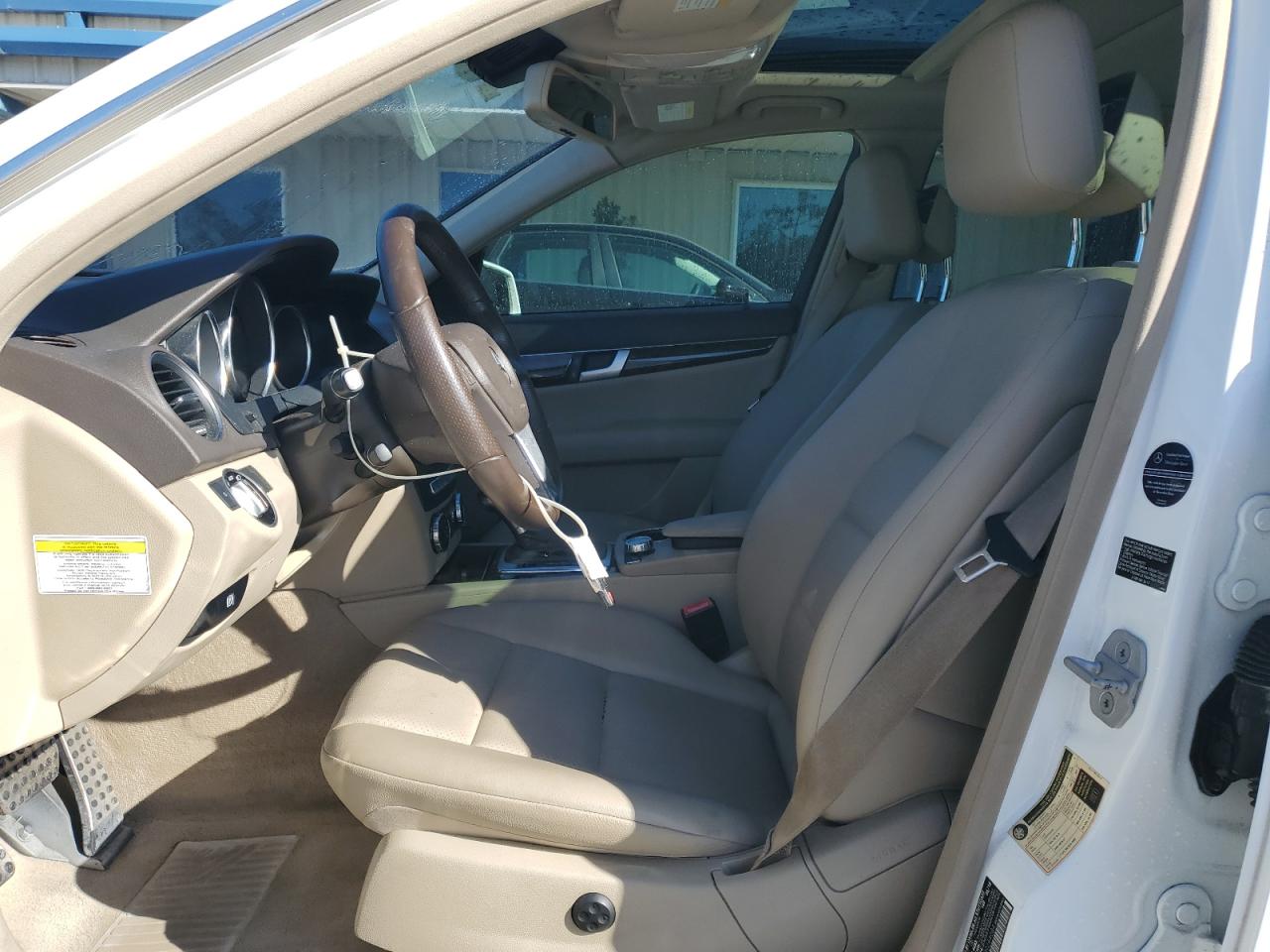2013 Mercedes-Benz C-klasse VIN WDDGF4HB9DR244084 Copart auction photo, front end / rear end damage thumbnail 7