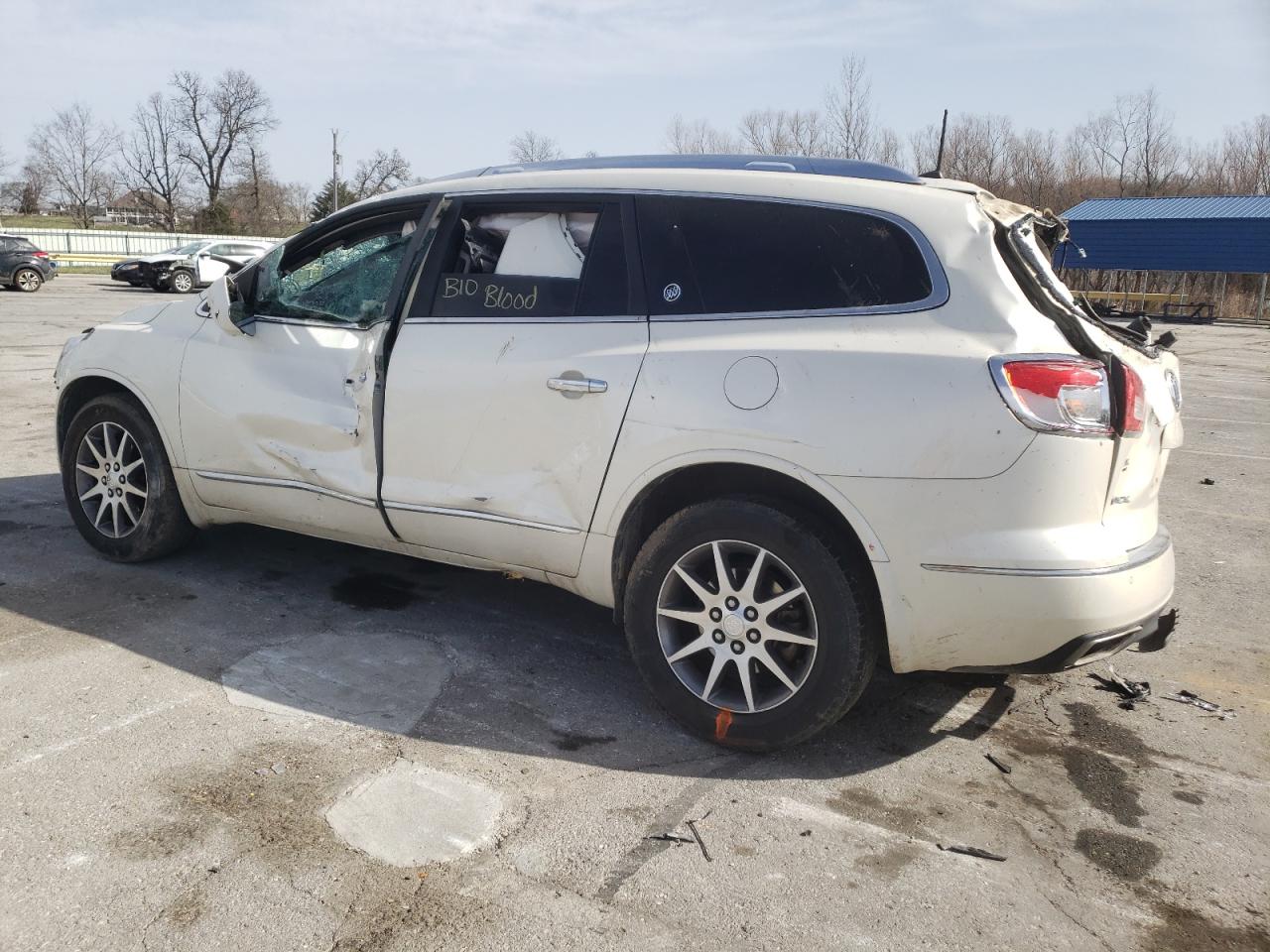 2014 Buick Enclave VIN 5GAKRBKD6EJ346051 Copart auction photo, rollover damage thumbnail 2