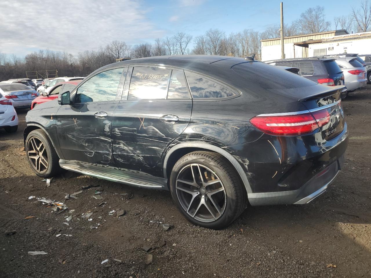 2016 Mercedes-Benz GLE VIN 4JGED6EB2GA040605 Copart auction photo, front end / side damage thumbnail 2
