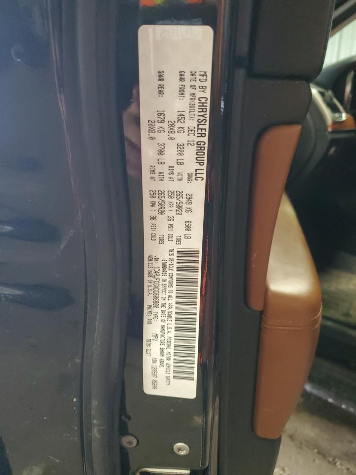 2013 Jeep Grand Cherokee VIN 1C4RJFCGXDC606880 Copart auction photo, rear end damage thumbnail 15