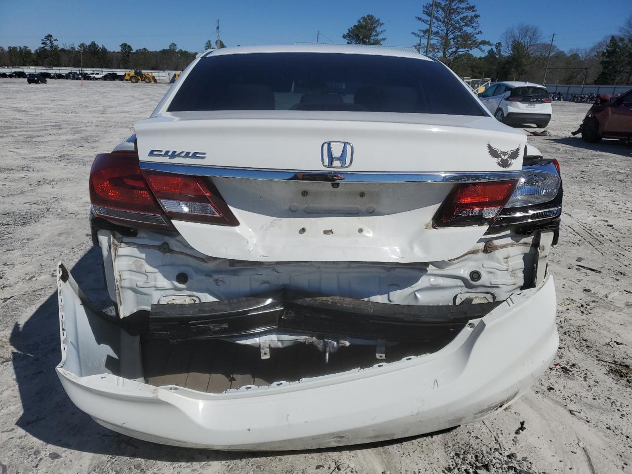 2013 Honda Civic VIN 2HGFB2F57DH555033 Copart auction photo, rear end damage thumbnail 6
