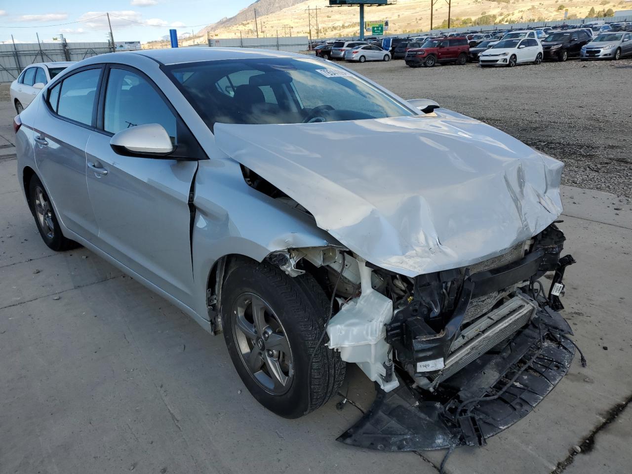 2018 Hyundai Elantra VIN 5NPD94LA8JH347423 Copart auction photo, front end damage thumbnail 4
