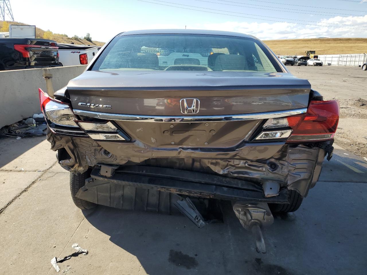 2013 Honda Civic VIN 19XFB2F51DE289633 Copart auction photo, rear end / front end damage thumbnail 6