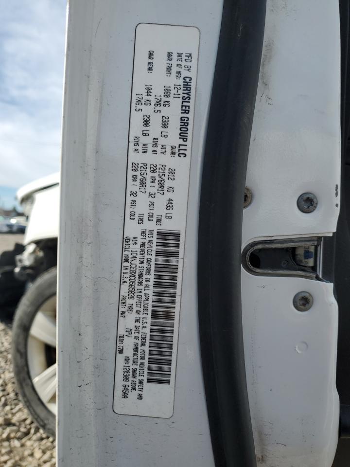 2012 Jeep Compass VIN 1C4NJCEBXCD565836 Copart auction photo, front end / rear end damage thumbnail 15