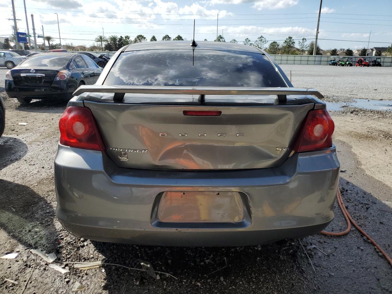 2013 Dodge Avenger VIN 1C3CDZCB8DN552121 Copart auction photo, rear end damage thumbnail 6