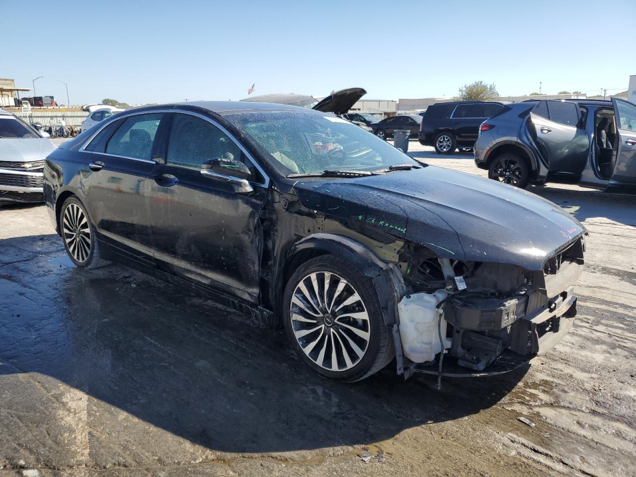 2017 Lincoln MKZ VIN 3LN6L5H98HR612889 Copart auction photo, front end / side damage thumbnail 4