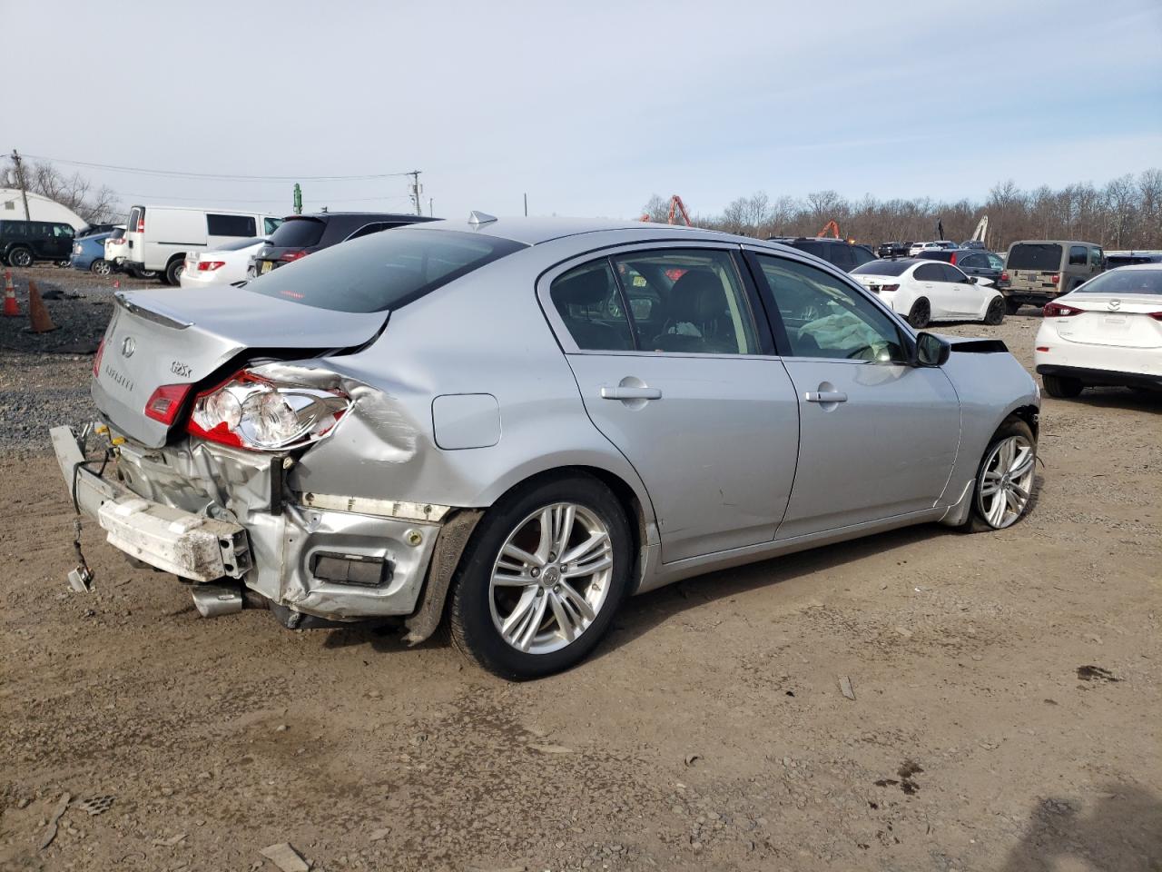 2012 Infiniti G VIN JN1DV6AR5CM731512 Copart auction photo, rear end / front end damage thumbnail 3