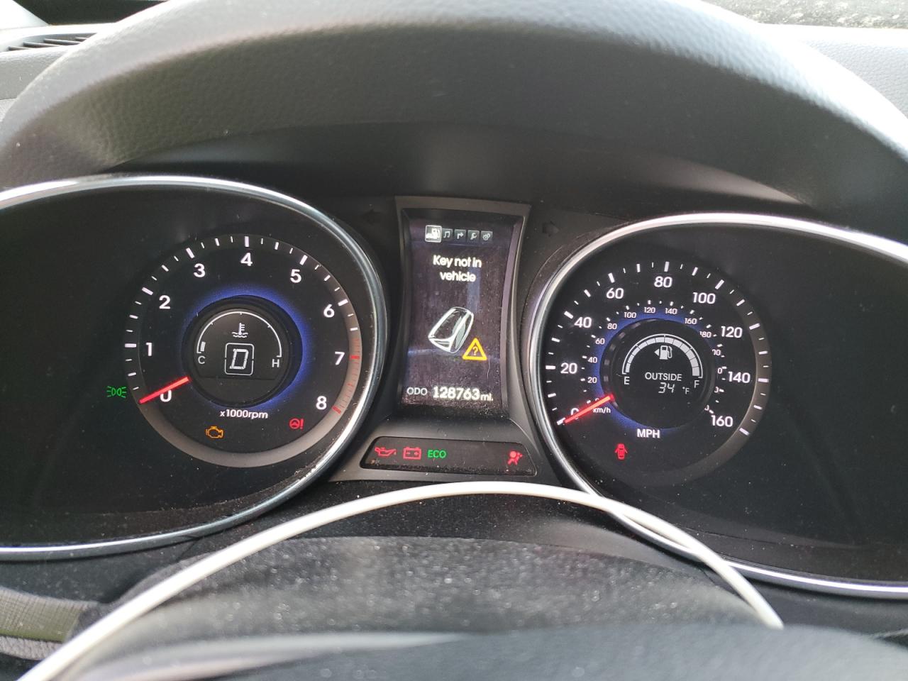 2014 Hyundai Santa Fe VIN 5XYZU3LA5EG231754 Copart auction photo, front end damage thumbnail 9
