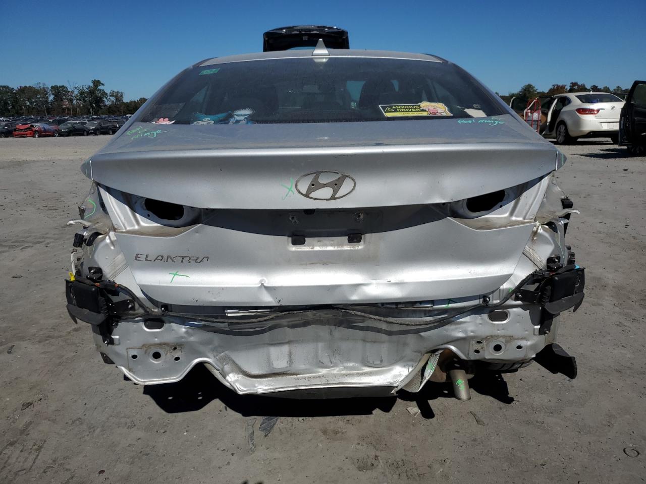 2018 Hyundai Elantra VIN KMHD84LF7JU525421 Copart auction photo, rear end / minor dent/scratches damage thumbnail 6